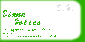diana holics business card